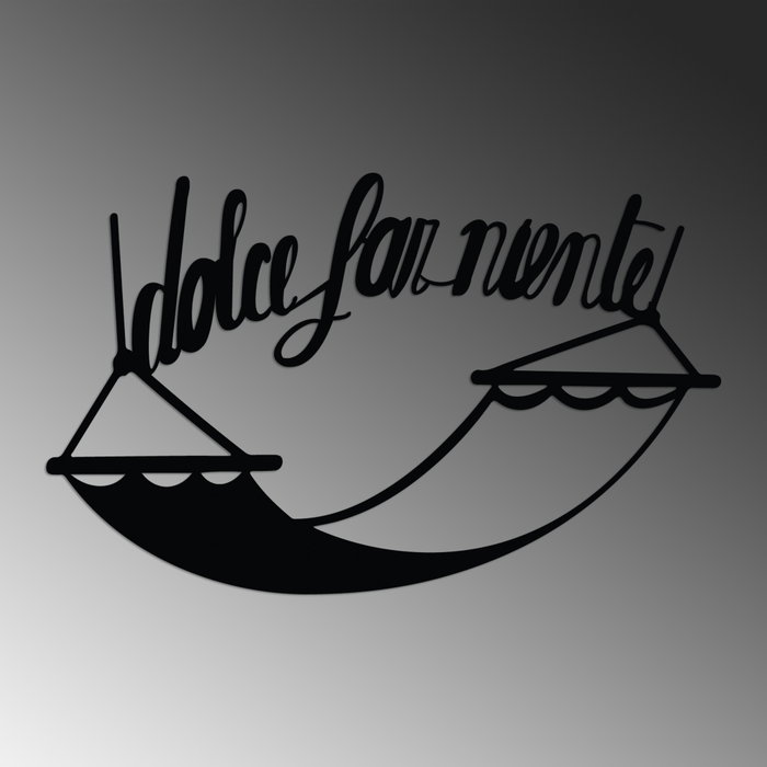Wallity Dolce Far Niente 5 - Escultura de pared de metal negra